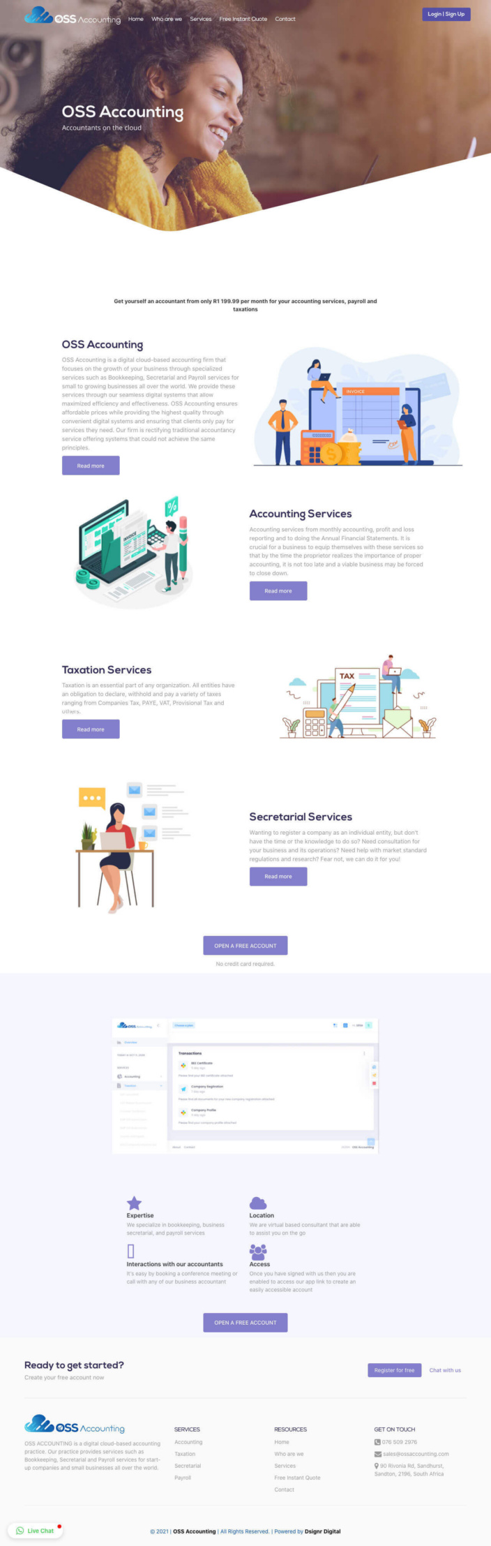 Dsignr Digital | Web development for Cloud Accounting OSS Accounting