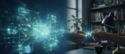 AI-generated website glow beside a domain handover key metaphor — can ChatGPT build a South African business website in 2026 — Dsignr Digital