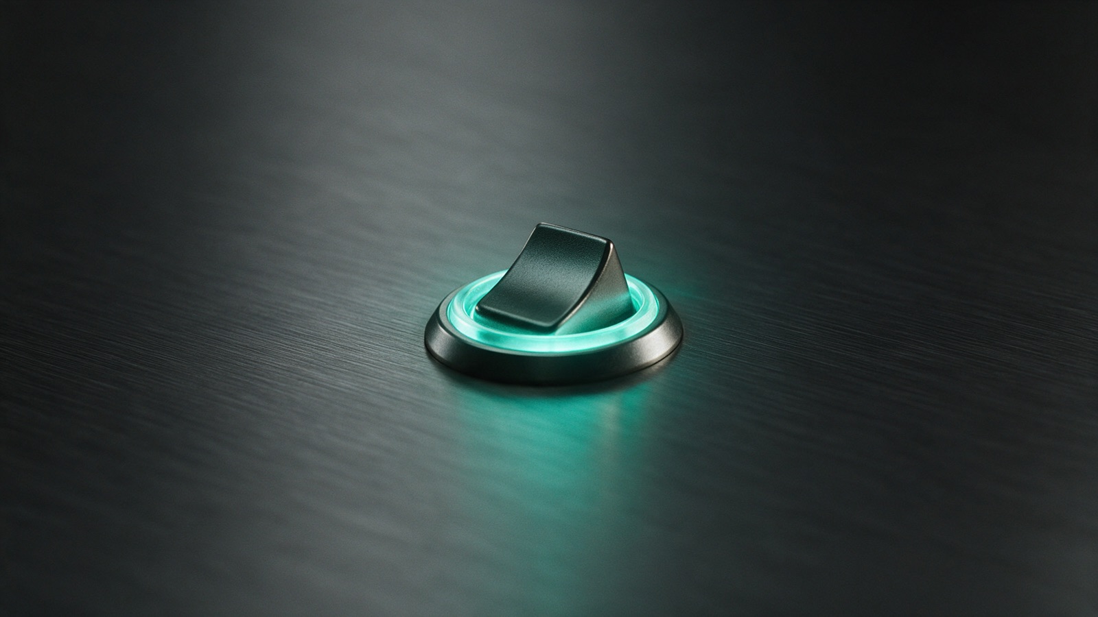 What a website SLA must specify A single illuminated toggle on dark metal — the controls a website SLA must name — Dsignr Digital