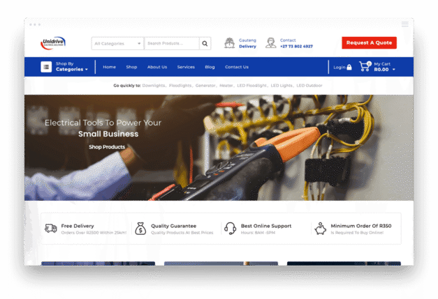Dsignr Digital | eCommerce for Electrical Stores Unidrive Electrical Solutions